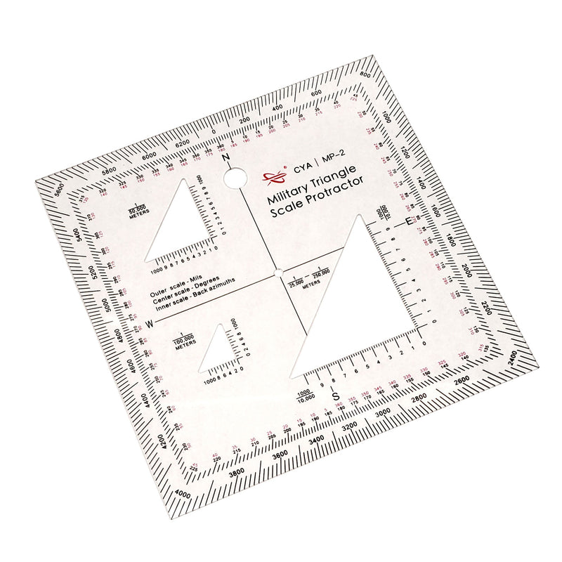 Military Map Protractor (GTA 5 - 2 - 12) - Coordinate Scale for Map Reading and Navigation - Magnadyne