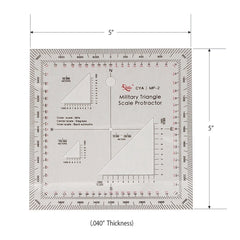 Military Map Protractor (GTA 5 - 2 - 12) - Coordinate Scale for Map Reading and Navigation - Magnadyne