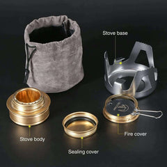 Mini Alcohol Stove with Aluminium Stand for Backpacking - Magnadyne