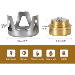 Mini Alcohol Stove with Aluminium Stand for Backpacking - Magnadyne