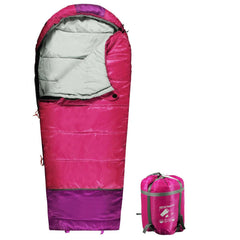 Mummy Kids Sleeping Bag for Camping,Blue Rose - Magnadyne