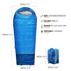 Mummy Kids Sleeping Bag for Camping,Blue Rose - Magnadyne