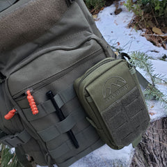 Nylon "Possibles" Bag - Pack and Store Small Items - Molle / PALS Attachment Straps for Belt or Pack Carry - Magnadyne