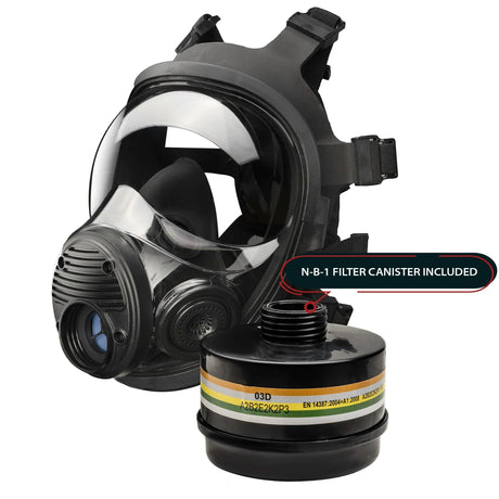 Parcil Safety NB-100V Tactical Gas Mask with Voice Amplifier - Magnadyne