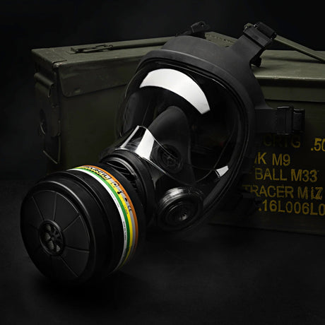 Parcil Safety NB-100V Tactical Gas Mask with Voice Amplifier - Magnadyne