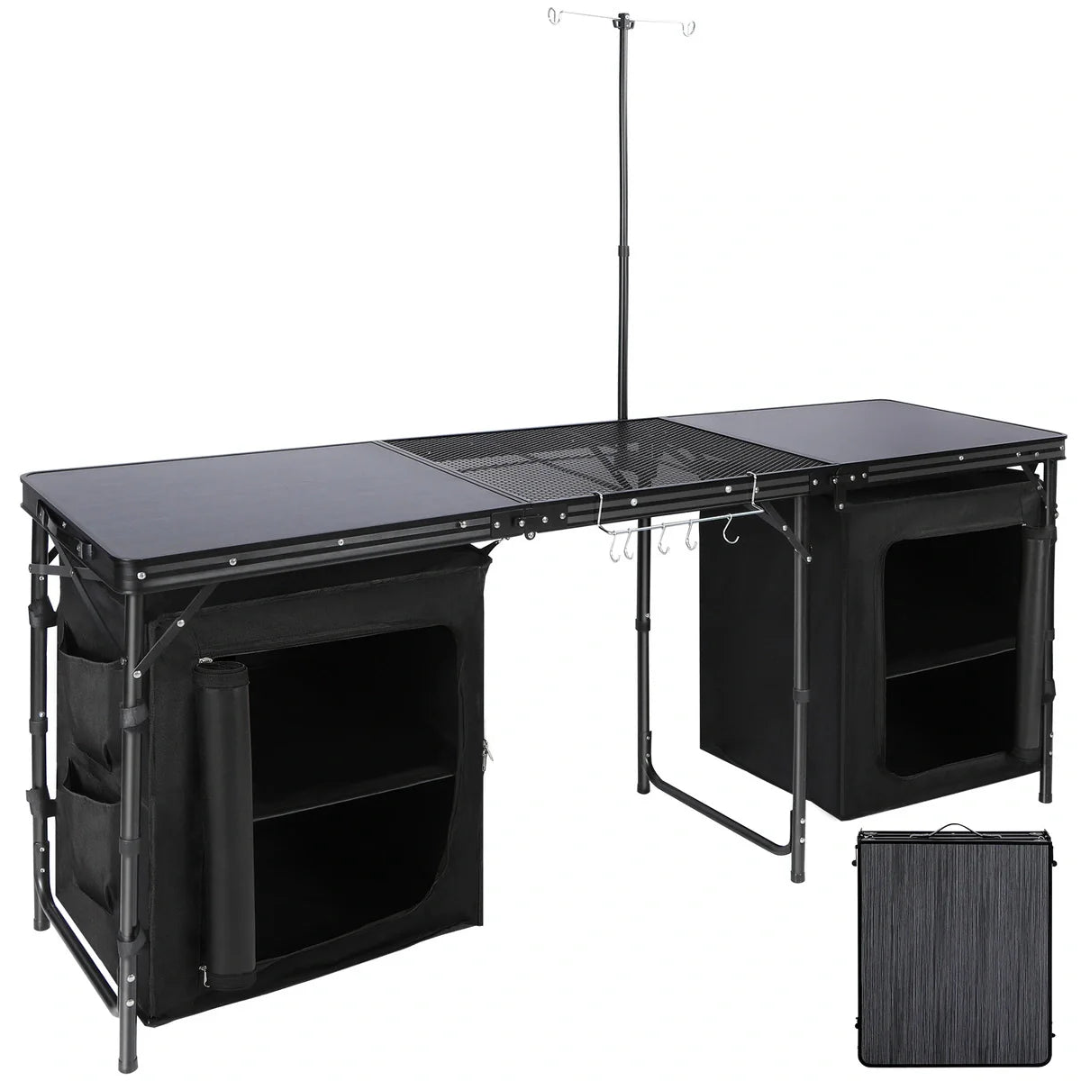 Portable Camping Kitchen Table with Storage Organizer for Outdoor - Magnadyne