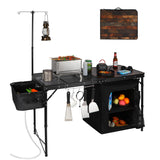 Portable Camping Kitchen Table with Storage Organizer for Outdoor - Magnadyne