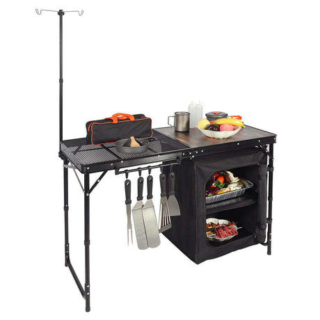 Portable Camping Kitchen Table with Storage Organizer for Outdoor - Magnadyne
