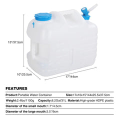 Portable Camping Water Container with Spigot and Wheels - Magnadyne