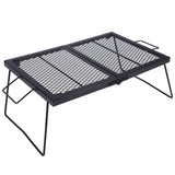 Portable Heavy Duty Folding Steel Campfire Grill Grate for Outdoor Cooking, Black - Magnadyne