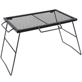 Portable Heavy Duty Folding Steel Campfire Grill Grate for Outdoor Cooking, Black - Magnadyne