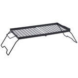 Portable Heavy Duty Folding Steel Campfire Grill Grate for Outdoor Cooking, Black - Magnadyne