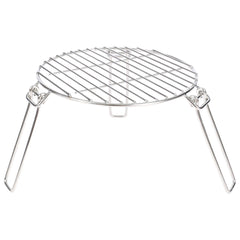 Portable Round Campfire Grill Grate with Foldable Legs, 12” - Magnadyne