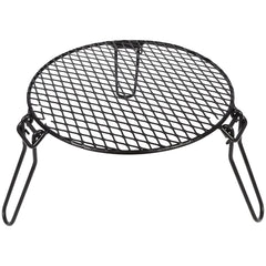 Portable Round Campfire Grill Grate with Foldable Legs, 12” - Magnadyne