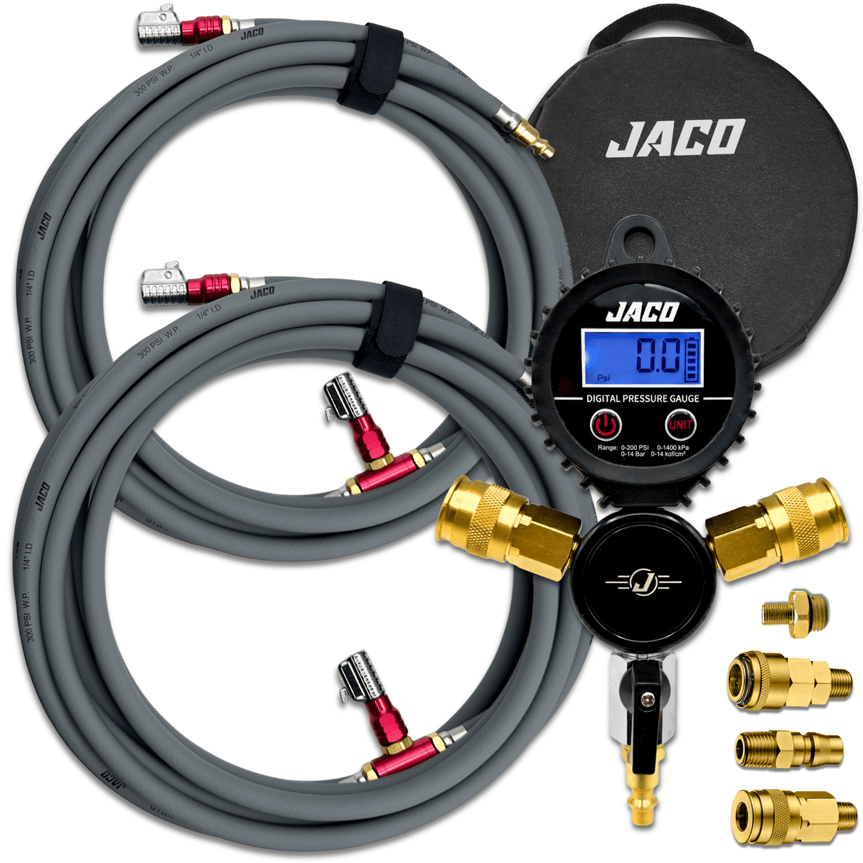 Rapid 4-Tire Inflation/Deflation System with Lightning™ Air Chucks | Multi-Tire Inflator/Deflator 4-Way Hose Kit for Off Road 4x4 - Magnadyne