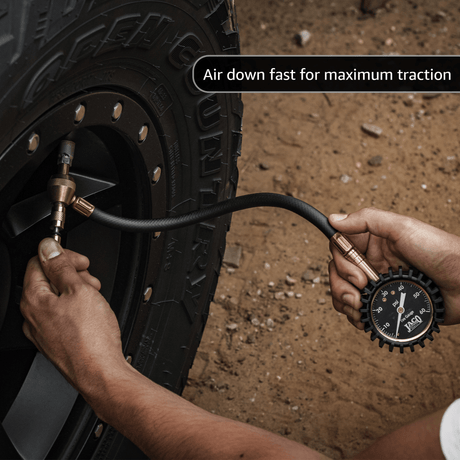 RapidFlow™ Tire Deflator Gauge (0-60 PSI) | Rapid Off-Road Air Down Kit - Magnadyne