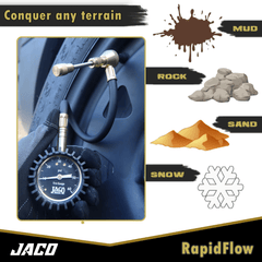 RapidFlow™ Tire Deflator Gauge (0-60 PSI) | Rapid Off-Road Air Down Kit - Magnadyne