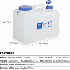 REDCAMP Portable Water Container with Spigot - Magnadyne