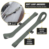 Retractable Ratchet Straps - 1" x 15 ft (1,760 lbs Break Strength) | Auto Self Retracting Cargo Tie Down Strap Set - Magnadyne