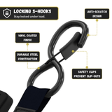 Retractable Ratchet Straps - 1" x 15 ft (1,760 lbs Break Strength) | Auto Self Retracting Cargo Tie Down Strap Set - Magnadyne
