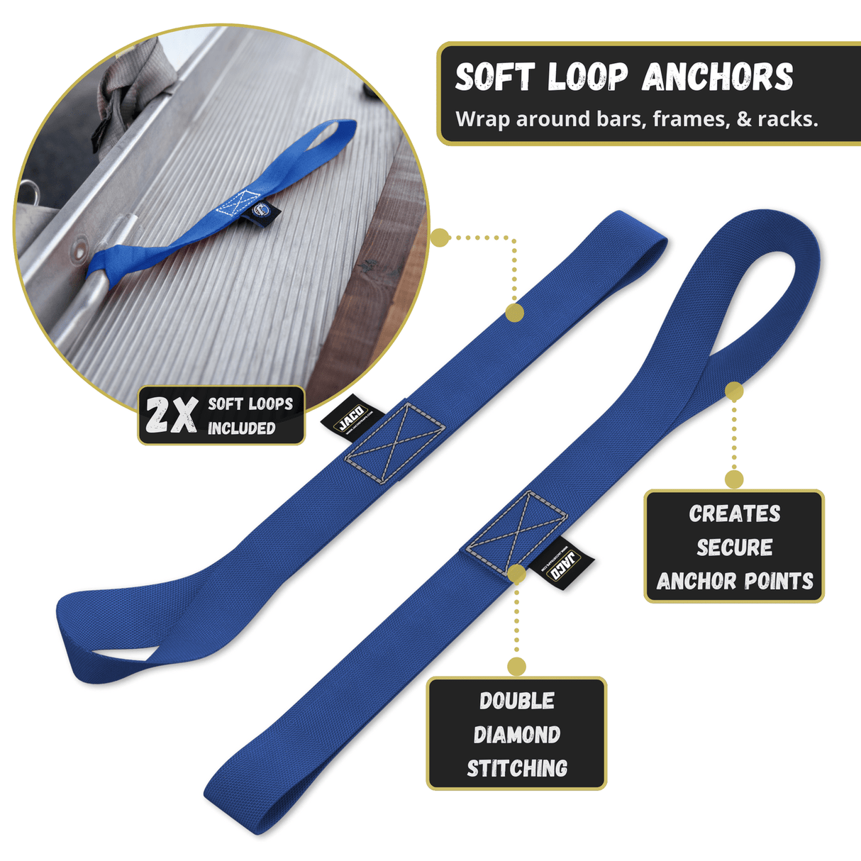 Retractable Ratchet Straps - 1" x 15 ft (1,760 lbs Break Strength) | Auto Self Retracting Cargo Tie Down Strap Set - Magnadyne
