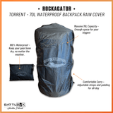 Rockagator TORRENT - 70 Liter Waterproof Backpack Rain Cover - Magnadyne
