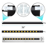 CRST 2.6" Wide Spaced 12 Outlets Mountable Metal Power Strip Surge Protector, Optional 6FT or 15FT Power Cord, Mounting Brackets included