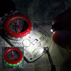 RS46 Mirrored Sighting Compass with Declination Adjustment, Clinometer & Map LED - Magnadyne