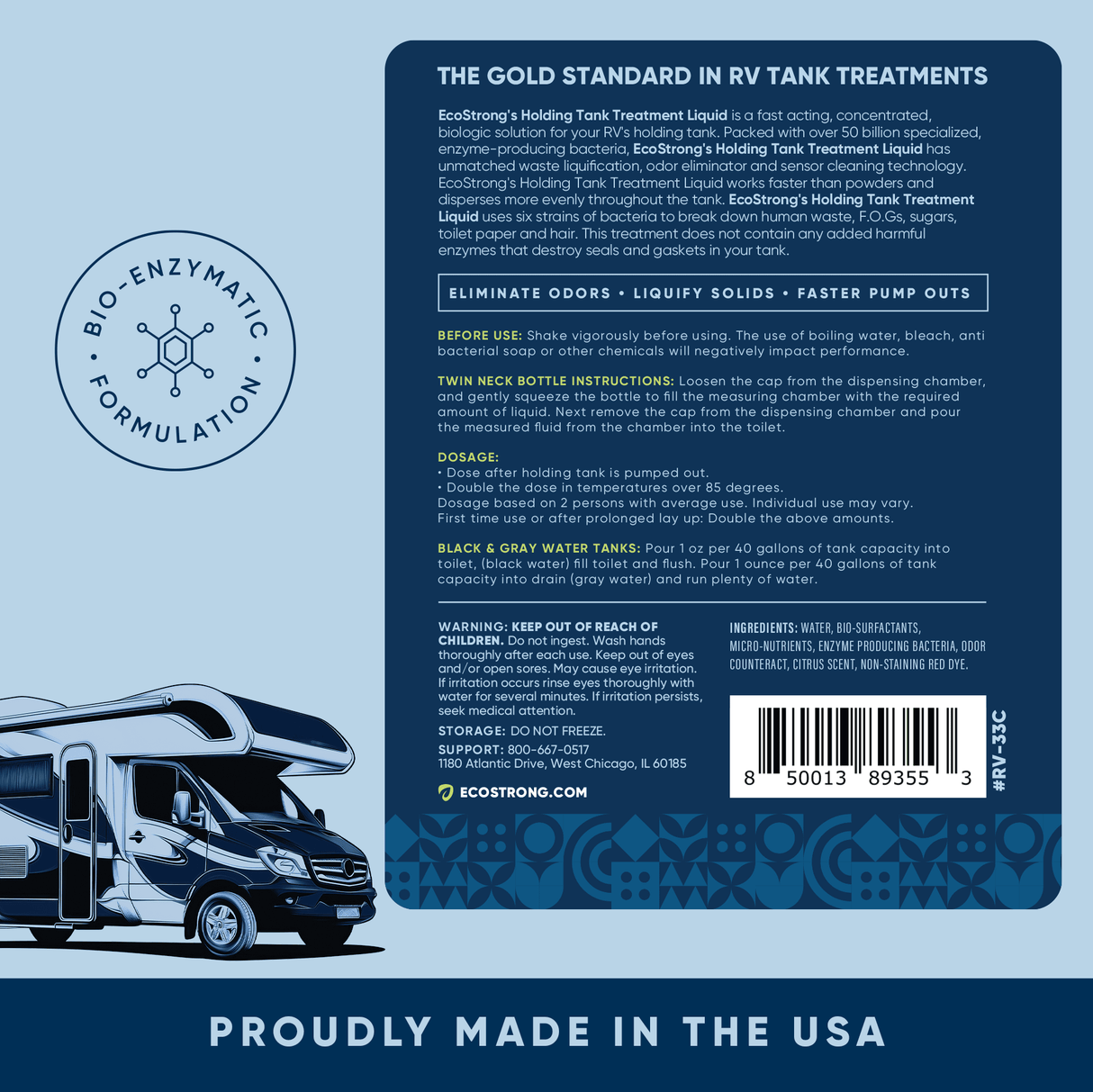 RV Holding Tank Treatment Liquid - Citrus - Magnadyne