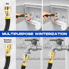 RV Winterizing Kit with Sprinkler Blowout Adapter, Shut Off Valve - For Winterizing RV, Camper, Boat, Motorhome Systems - Magnadyne