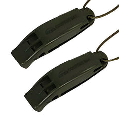 Safety Whistle, Clip - On with Neck Lanyard, 2 - pack - Magnadyne