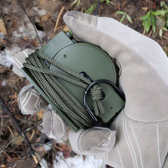 Scout™ Lensatic Compass - Traditional Phosphorescent Military Style with Nylon Carry Pouch - OD Green - Magnadyne