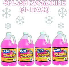 Splash RV/Marine Antifreeze | 4 Pack | - 50 Point Freezing (F) | 4 Gallon - Magnadyne