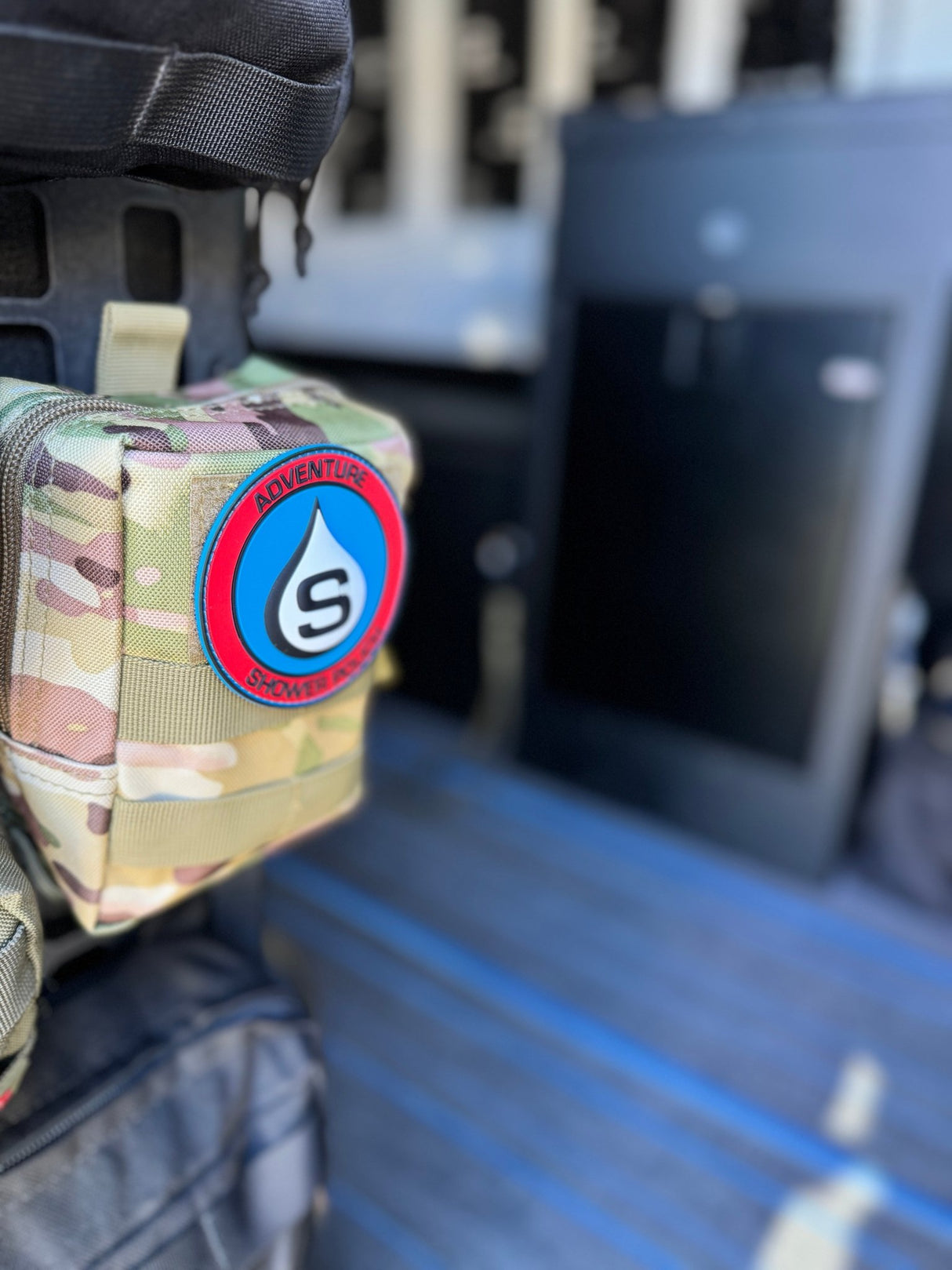 Tactical Molle Zipper Bag + Adventure Sampler Kit: 4 Shower Pouches, 1 Hand Sanitizer, 1 Deodorant - Magnadyne
