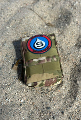 Tactical Molle Zipper Bag + Adventure Sampler Kit: 4 Shower Pouches, 1 Hand Sanitizer, 1 Deodorant - Magnadyne
