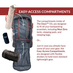 THE DEAN™ Hiking Backpack 55L - Adjustable Torso - Magnadyne