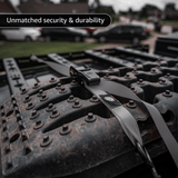 Tie Down Ratchet Straps (4 Pack) - 1 in x 15 ft | AAR Certified Break Strength (1,823 lbs) | Cargo Tie Down Set - Magnadyne