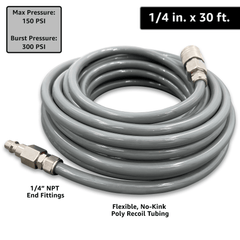 ViperFlow Poly Air Hose Kit - 1/4" x 30 ft. - Magnadyne