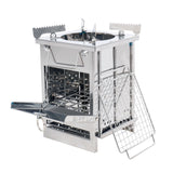 Wood Burning Camping Stove Folding with Pot Stand - Magnadyne