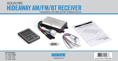 AquaVibe AVMD50BB | Hide-a-way Water-Resistant AM/FM/BT Bluetooth Streaming Receiver - Magnadyne