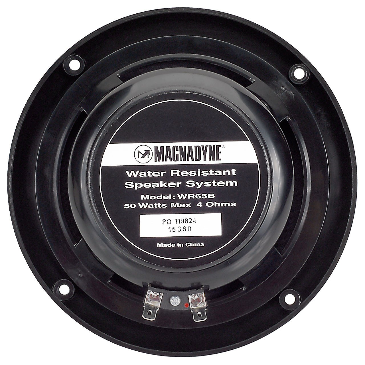 AquaVibe WR65B | Marine Water-Resistant 6 1/2" 2-Way Speaker with Grill | Sold as Pair - Magnadyne