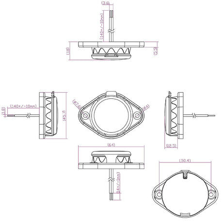 MAGNADYNE AUX-USB-SMD4DC | Surface Mount 5V/4.8A Dual USB Charger - Magnadyne