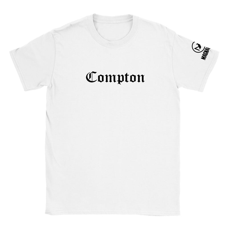 Magnadyne - Compton | Classic Unisex Crewneck T-Shirt | White - Magnadyne