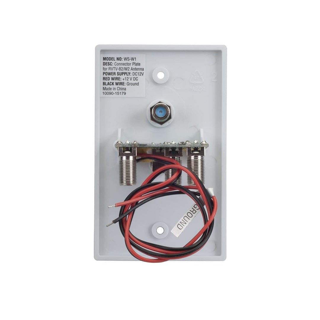 thumbnail image 2 of RV Omni-Directional Amplified TV/AM/FM Antenna With Distribution Plate - Roof Mount, Wing Style (White) 2 of 11
