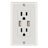 Magnadyne WC-502 | Dual USB Charging AC Wall Outlet w/ Plate - Magnadyne