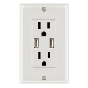 Magnadyne WC-502 | Dual USB Charging AC Wall Outlet w/ Plate - Magnadyne