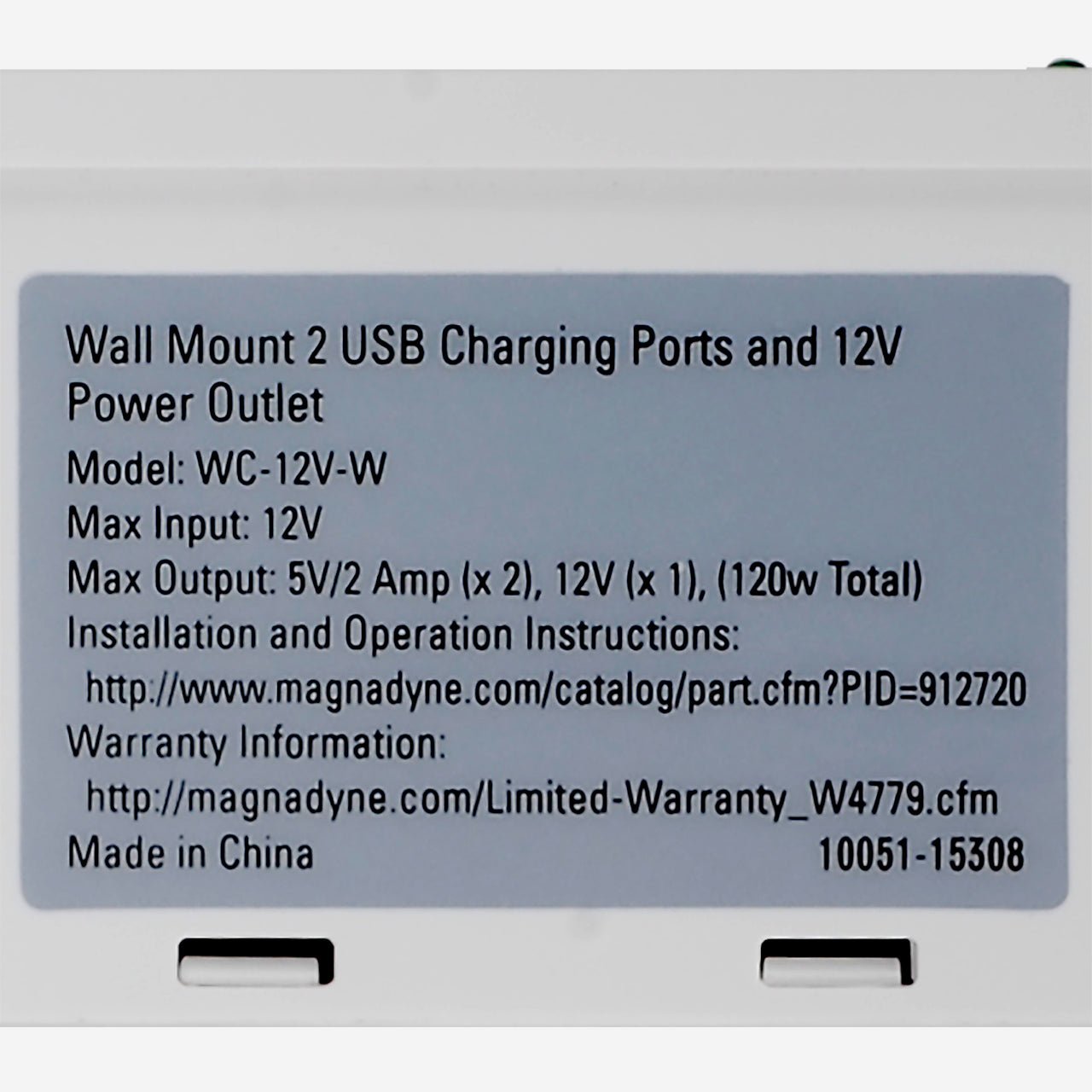 Magnadyne WCP 12V Wall Mount USB Charger 2 Ports And 12V Power magnadyne-wcp-12v-wall-mount-usb-charger-2-ports-and-12v-power