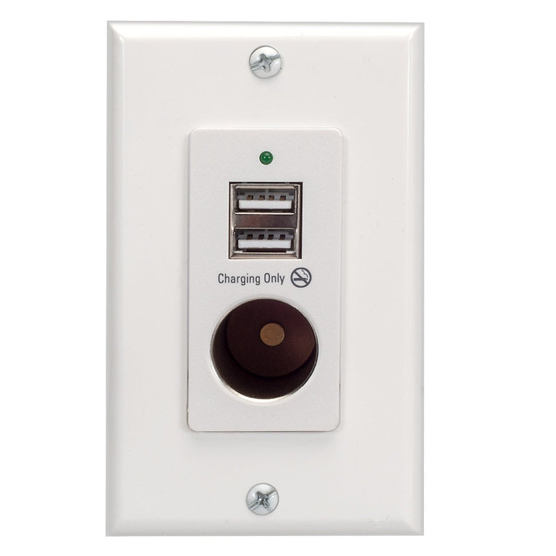 Magnadyne WCP-12V | Wall Mount USB Charger | 2 Ports and 12V Power ...
