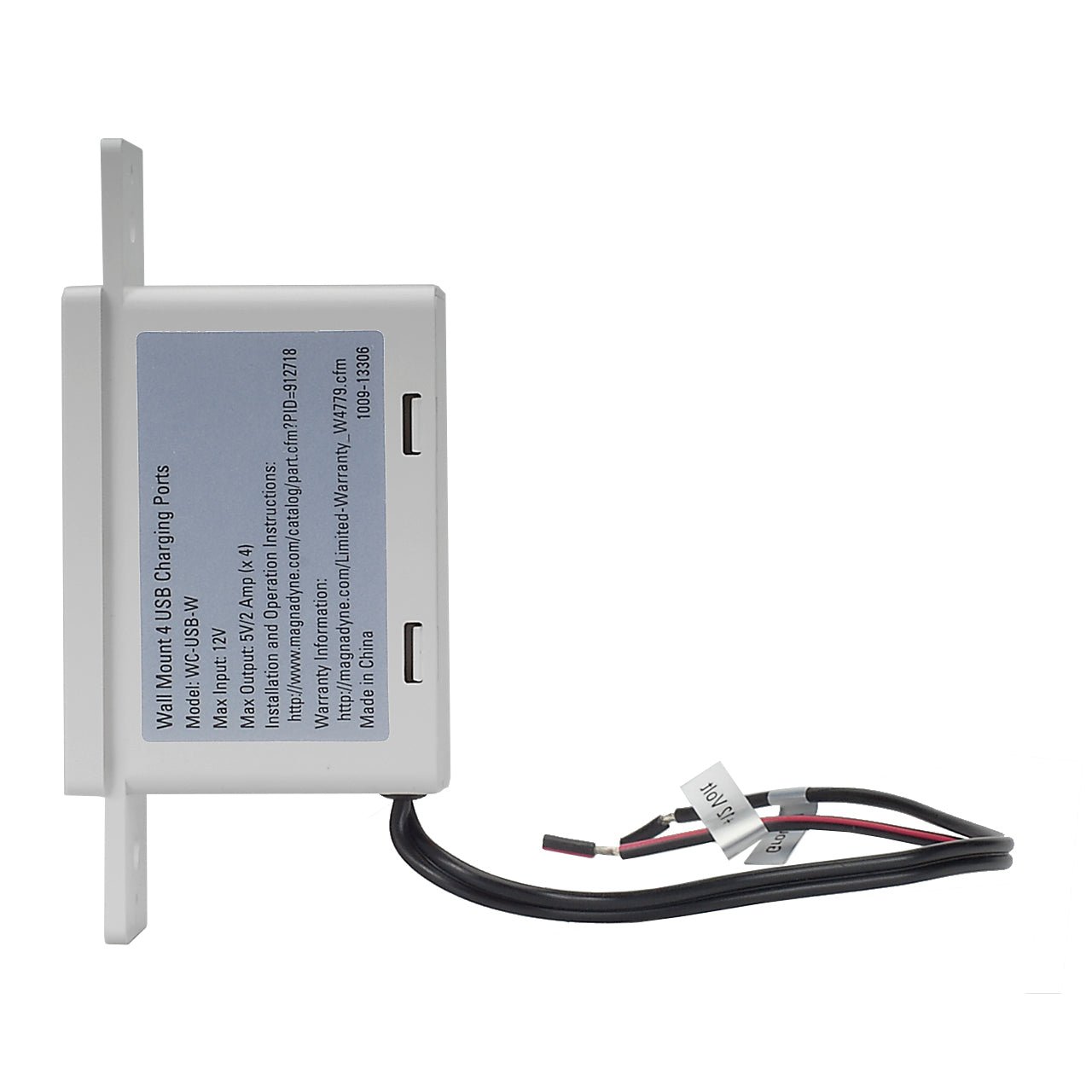 Magnadyne WCP USB Wall Mount USB Charger 4 Ports W Wall Plate magnadyne-wcp-usb-wall-mount-usb-charger-4-ports-w-wall-plate