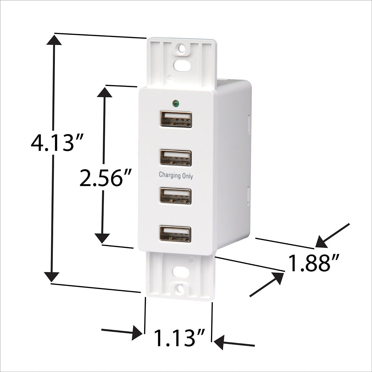Magnadyne WCP USB Wall Mount USB Charger 4 Ports W Wall Plate magnadyne-wcp-usb-wall-mount-usb-charger-4-ports-w-wall-plate